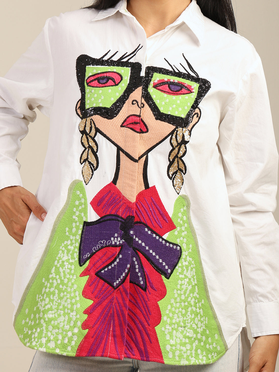 Funky Lady Regular Fit Cotton Shirt
